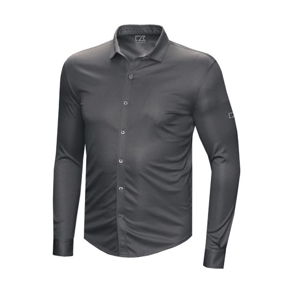 Cutter & Buck Oxford Pique Long Sleeve Woven Men Shirt