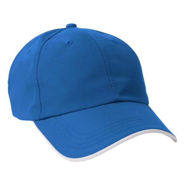 Ahead Textured Poly Men Cap - Cobalt/White